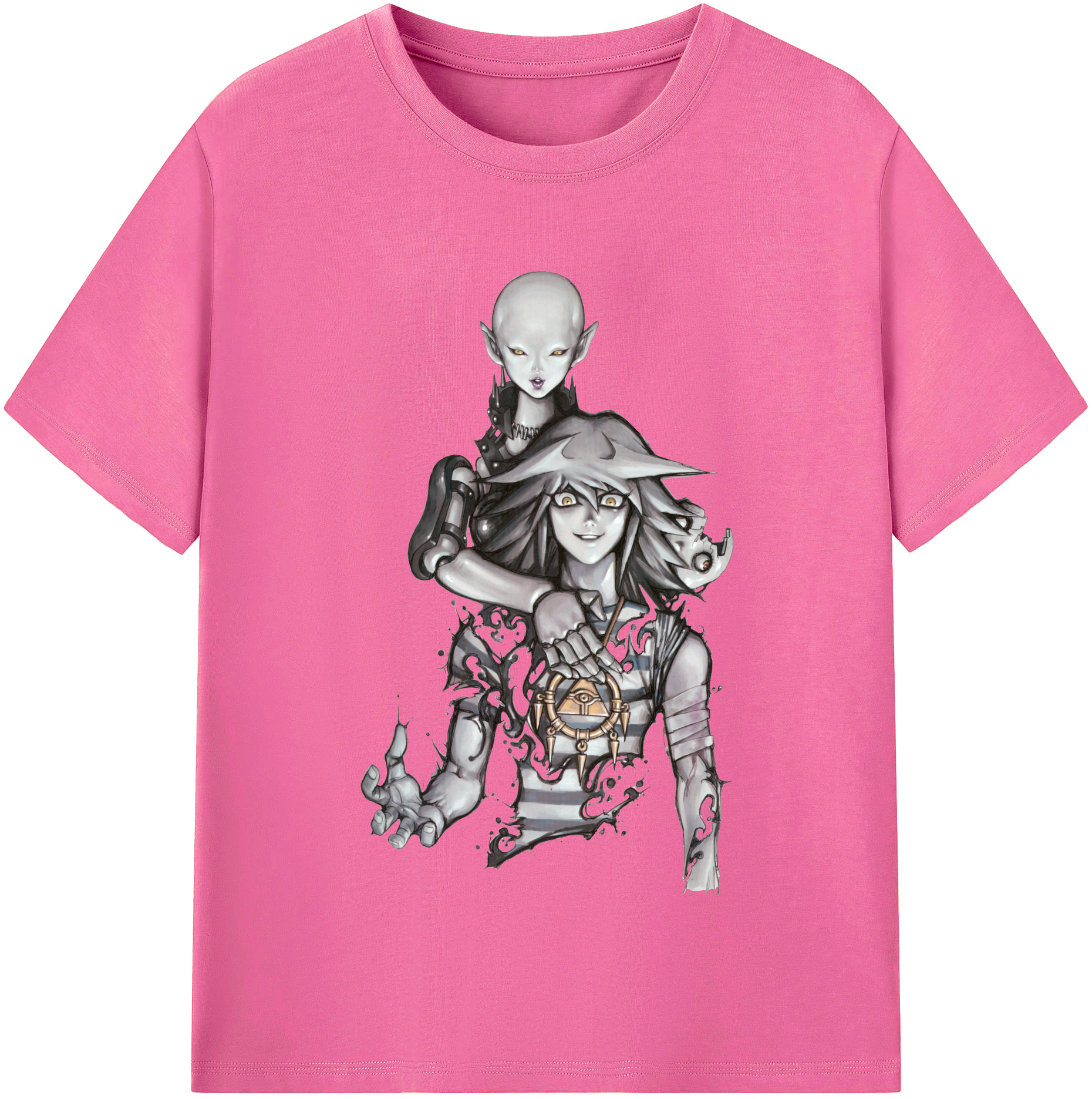 （画像用） 遊☆戯☆王 Yu-Gi-Oh! レディースカジュアルプリントTシャツ（綿100％）